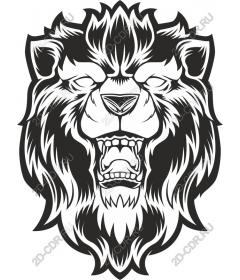  Roaring lion head