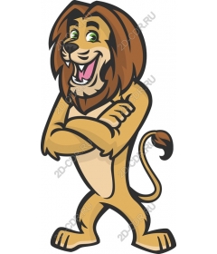  A bold, playful cartoon lion