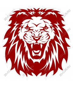  Ferocious lion head