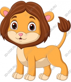  Cartoon lion cub