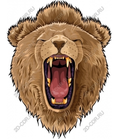  Roaring lion head