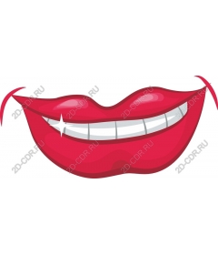  Bright red lips