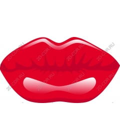  Bright red lipstick