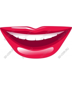  Bright red lips