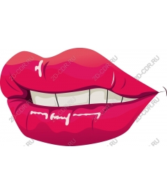  Bright pink lips
