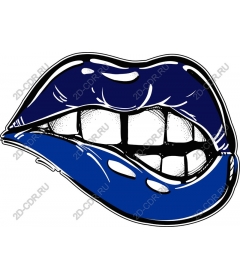  Bright blue lips