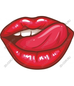  Bright red lips