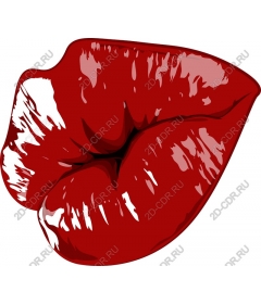  Bright red lips