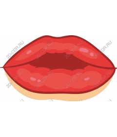  Bright red lips
