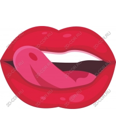 Flirty red lips
