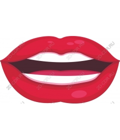  Bright red lips