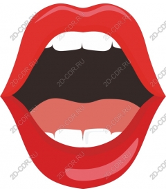  Bright red mouth