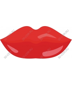  Bright red lips