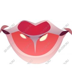  Bright stylized lips