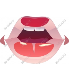  Stylized open lips