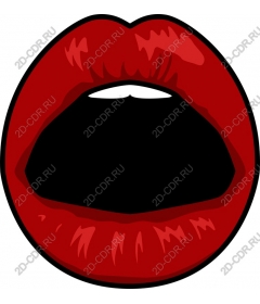  Juicy red open lips