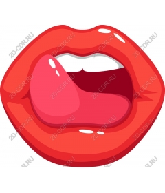 Playful red lips