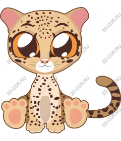 Cute cartoon leopard