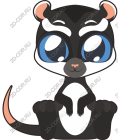  Cute cartoon-ferret