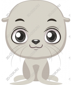  Cute cartoon seal