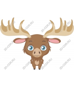  Adorable cartoon elk