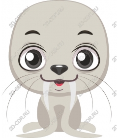  Cute cartoon walrus