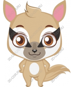  Cute cartoon character "Raccoon"