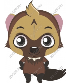  Adorable cartoon ferret /
