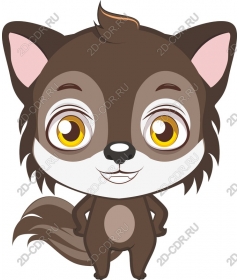  Cute cartoon wolf