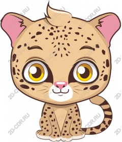  Cute cartoon leopard