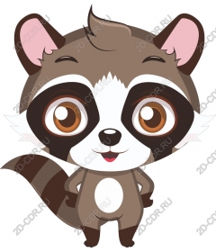  Cute character-raccoon