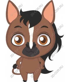  Cute cartoon horse
