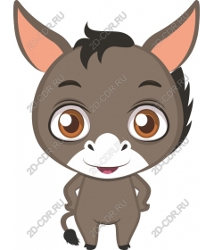  Adorable cartoon donkey