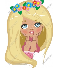  Charming blonde with floral accents