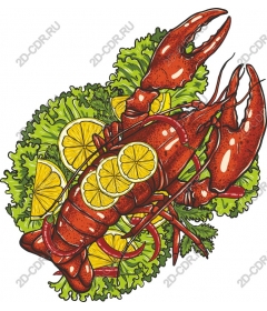 Яркие омаровые морепродукты