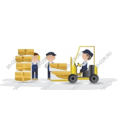  Работники склада и погрузчики