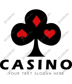  The symbol of casino cards with the scope for individual slogan