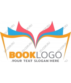  Bright logo book with custom text