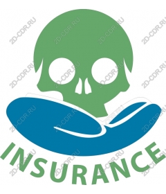  Insurance skull with protective hand