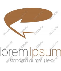 Стильная стрелка с текстом Lorem Ipsum