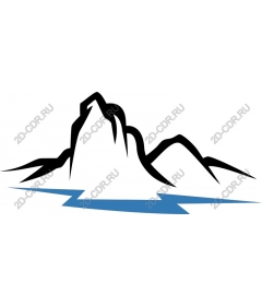  Stylized mountain range