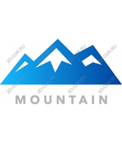 Elegant mountain in gradient blue color