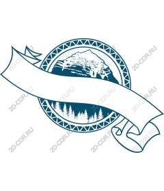 Icon "Majestic mountain" with custom banner