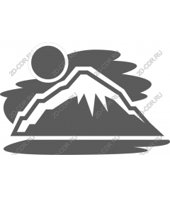  Stylized mountain