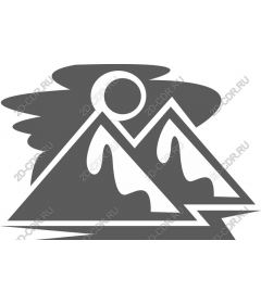  Stylized mountain