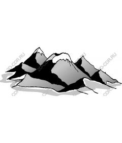 Majestic mountain in black and white