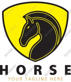 Dynamic logo horse - power and elegance