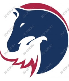  Stylized wolf and eagle