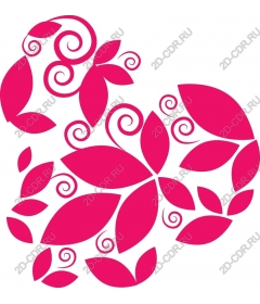  Bright pink floral