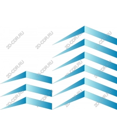 Dynamic blue arrow